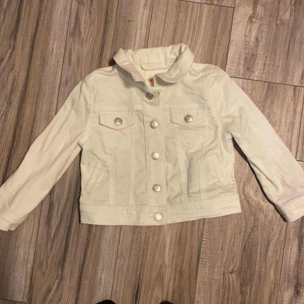 Cat and jack white jean jacket 2t
